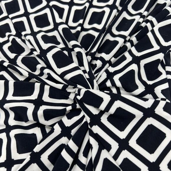 Lauren Ralph Lauren Geometric Gathered waist midi dress size 6P - Picture 2 of 3